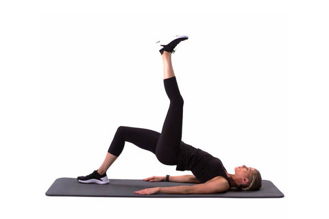 Single-Leg Glute Bridge Reach