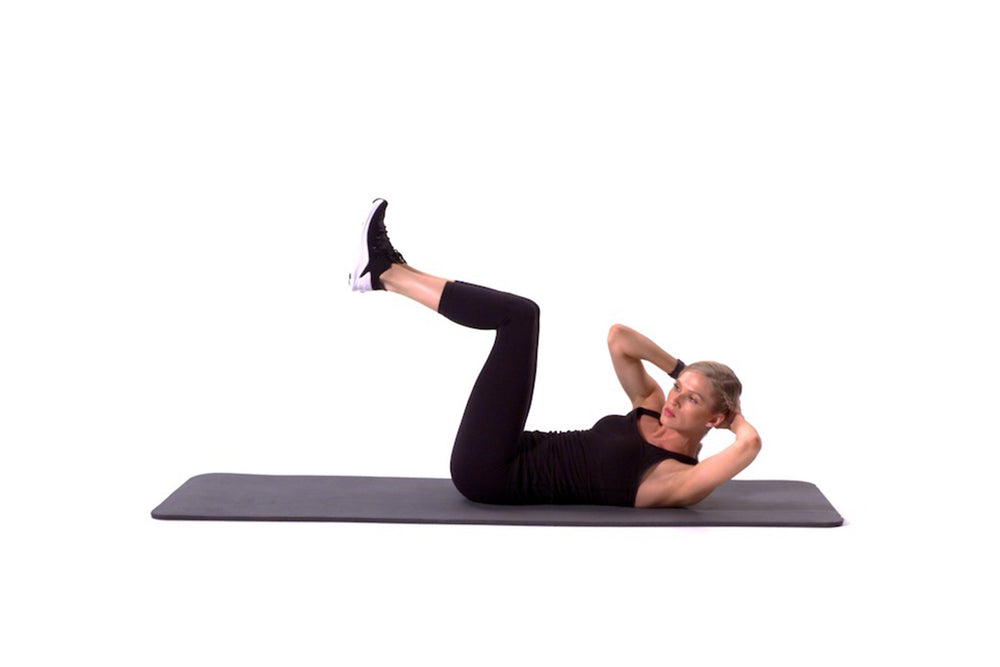 ABDOMINAL CRUNCH: KNEES 90 DEGREE ANGLE - Exercises routines